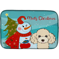 "Caroline's Treasures BB1878DDM Dish Drying Mat, 14 x 21, Snowman"