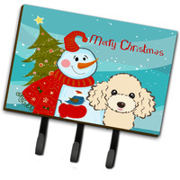 "Caroline's Treasures BB1878TH68 Snowman with Buff Poodle Leash or Key Holder, Large, Multicolor"