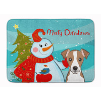 "Caroline's Treasures Snowman with Jack Russell Terrier, 19"" x 27"", Multicolor"
