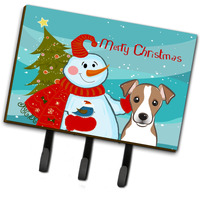 "Caroline's Treasures BB1880TH68 Snowman with Jack Russell Terrier Leash or Key Holder, Large, Multicolor"