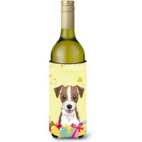 "Caroline's Treasures BB1884LITERK ""Jack Russell Terrier Easter Egg Hunt"" Wine Bottle Hugger Koozie, 750ml, Multicolor"