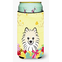 "Caroline's Treasures BB1889TBC ""Pomeranian Easter Egg Hunt"" Tall Boy Hugger Koozie, Multicolor"