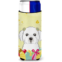 "Caroline's Treasures BB1890MUK ""Maltese Easter Egg Hunt Michelob Ultra Koozies for Slim Cans, Multicolor"