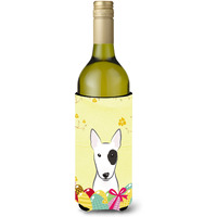 "Caroline's Treasures BB1891LITERK ""Bull Terrier Easter Egg Hunt"" Wine Bottle Hugger Koozie, 750ml, Multicolor"