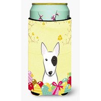 "Caroline's Treasures BB1891TBC ""Bull Terrier Easter Egg Hunt"" Tall Boy Hugger Koozie, Multicolor"