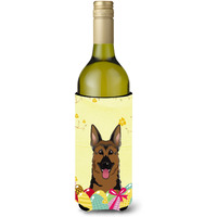 "Caroline's Treasures BB1893LITERK ""German Shepherd Easter Egg Hunt"" Wine Bottle Hugger Koozie, 750ml, Multicolor"