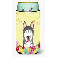 "Caroline's Treasures BB1900TBC ""Alaskan Malamute Easter Egg Hunt"" Tall Boy Hugger Koozie, Multicolor"
