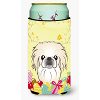 "Caroline's Treasures BB1903TBC ""Pekingese Easter Egg Hunt"" Tall Boy Hugger Koozie, Multicolor"