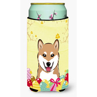 "Caroline's Treasures BB1907TBC ""Shiba Inu Easter Egg Hunt"" Tall Boy Hugger Koozie, Multicolor"