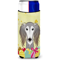 "Caroline's Treasures BB1911MUK ""Saluki Easter Egg Hunt Michelob Ultra Koozies for Slim Cans, Multicolor"