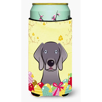 "Caroline's Treasures BB1913TBC ""Weimaraner Easter Egg Hunt"" Tall Boy Hugger Koozie, Multicolor"