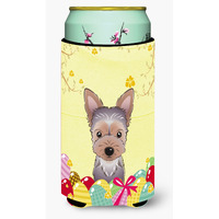 "Caroline's Treasures BB1914TBC ""Yorkie Puppy Easter Egg Hunt"" Tall Boy Hugger Koozie, Multicolor"