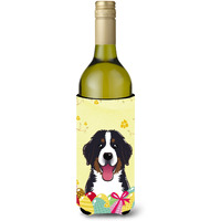 "Caroline's Treasures BB1919LITERK ""Bernese Mountain Dog Easter Egg Hunt"" Wine Bottle Hugger Koozie, 750ml, Multicolor"