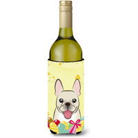 "Caroline's Treasures BB1920LITERK ""French Bulldog Easter Egg Hunt"" Wine Bottle Hugger Koozie, 750ml, Multicolor"