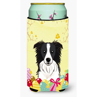 "Caroline's Treasures BB1923TBC ""Border Collie Easter Egg Hunt"" Tall Boy Hugger Koozie, Multicolor"