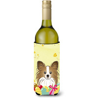 "Caroline's Treasures BB1930LITERK ""Papillion Easter Egg Hunt"" Wine Bottle Hugger Koozie, 750ml, Multicolor"