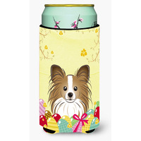 "Caroline's Treasures BB1930TBC ""Papillion Easter Egg Hunt"" Tall Boy Hugger Koozie, Multicolor"
