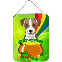 "Caroline's Treasures Jack Russell Terrier St. Patrick's Day Wall or Door Hanging Prints BB1946DS1216, 16HX12W, Multicolor"