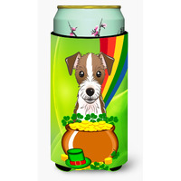 "Caroline's Treasures BB1946TBC ""Jack Russell Terrier St. Patrick's Day"" Tall Boy Hugger Koozie, Multicolor"
