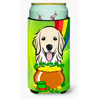 "Caroline's Treasures BB1949TBC ""Golden Retriever St. Patrick's Day"" Tall Boy Hugger Koozie, Multicolor"