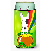 "Caroline's Treasures BB1953TBC ""Bull Terrier St. Patrick's Day"" Tall Boy Hugger Koozie, Multicolor"