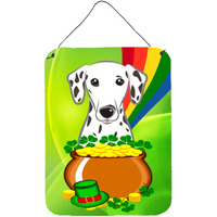 "Caroline's Treasures Dalmatian St. Patrick's Day Wall or Door Hanging Prints BB1954DS1216, 16HX12W, Multicolor"