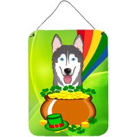 "Caroline's Treasures Alaskan Malamute St. Patrick's Day Wall or Door Hanging Prints BB1962DS1216, 16HX12W, Multicolor"