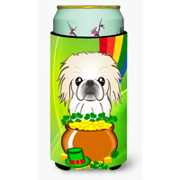"Caroline's Treasures BB1965TBC ""Pekingese St. Patrick's Day"" Tall Boy Hugger Koozie, Multicolor"