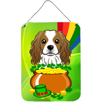 "Caroline's Treasures Cavalier Spaniel St. Patrick's Day Wall or Door Hanging Prints BB1968DS1216, 16HX12W, Multicolor"