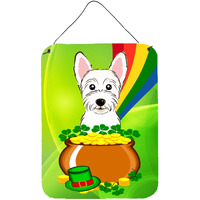 "Caroline's Treasures Westie St. Patrick's Day Wall or Door Hanging Prints BB1970DS1216, 16HX12W, Multicolor"