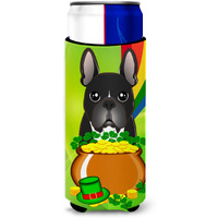 "Caroline's Treasures BB1971MUK ""French Bulldog St. Patrick's Day Michelob Ultra Koozies for Slim Cans, Multicolor"