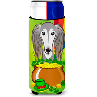 "Caroline's Treasures BB1973MUK ""Saluki St. Patrick's Day Michelob Ultra Koozies for Slim Cans, Multicolor"