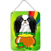 "Caroline's Treasures Japanese Chin St. Patrick's Day Wall or Door Hanging Prints BB1974DS1216, 16HX12W, Multicolor"