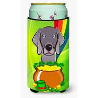 "Caroline's Treasures BB1975TBC ""Weimaraner St. Patrick's Day"" Tall Boy Hugger Koozie, Multicolor"