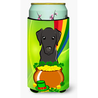 "Caroline's Treasures BB1979TBC ""Black Labrador St. Patrick's Day"" Tall Boy Hugger Koozie, Multicolor"