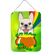 "Caroline's Treasures French Bulldog St. Patrick's Day Wall or Door Hanging Prints BB1982DS1216, 16HX12W, Multicolor"