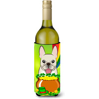 "Caroline's Treasures BB1982LITERK ""French Bulldog St. Patrick's Day"" Wine Bottle Hugger Koozie, 750ml, Multicolor"