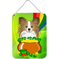 "Caroline's Treasures Papillon St. Patrick's Day Wall or Door Hanging Prints BB1992DS1216, 16HX12W, Multicolor"