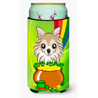 "Caroline's Treasures BB1995TBC ""Chihuahua St. Patrick's Day"" Tall Boy Hugger Koozie, Multicolor"