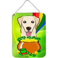 "Caroline's Treasures Golden Retriever St. Patrick's Day Wall or Door Hanging Prints BB1996DS1216, 16HX12W, Multicolor"