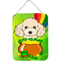 "Caroline's Treasures Buff Poodle St. Patrick's Day Wall or Door Hanging Prints BB2002DS1216, 16HX12W, Multicolor"