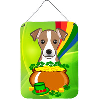 "Caroline's Treasures Jack Russell Terrier St. Patrick's Day Wall or Door Hanging Prints BB2004DS1216, 16HX12W, Multicolor"