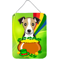 "Caroline's Treasures Jack Russell Terrier St. Patrick's Day Wall or Door Hanging Prints BB2005DS1216, 16HX12W, Multicolor"