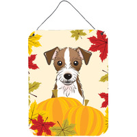 "Caroline's Treasures Jack Russell Terrier Thanksgiving Wall or Door Hanging Prints BB2008DS1216, 16HX12W, Multicolor"