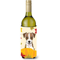 "Caroline's Treasures BB2008LITERK ""Jack Russell Terrier Thanksgiving"" Wine Bottle Hugger Koozie, 750ml, Multicolor"