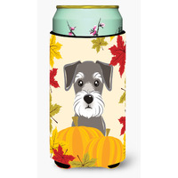 "Caroline's Treasures BB2012TBC ""Schnauzer Thanksgiving"" Tall Boy Hugger Koozie, Multicolor"