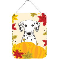 "Caroline's Treasures Dalmatian Thanksgiving Wall or Door Hanging Prints BB2016DS1216, 16HX12W, Multicolor"