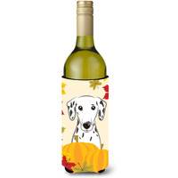 "Caroline's Treasures BB2016LITERK ""Dalmatian Thanksgiving"" Wine Bottle Hugger Koozie, 750ml, Multicolor"