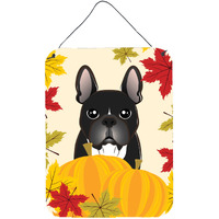 "Caroline's Treasures French Bulldog Thanksgiving Wall or Door Hanging Prints BB2033DS1216, 16HX12W, Multicolor"