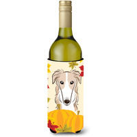 "Caroline's Treasures BB2034LITERK ""Borzoi Thanksgiving"" Wine Bottle Hugger Koozie, 750ml, Multicolor"